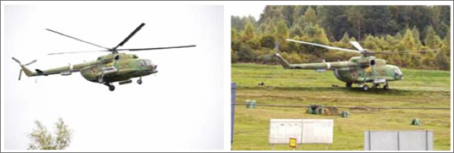 11:30 A.M., a Spetsnaz helicopter lands at the site of the crash.