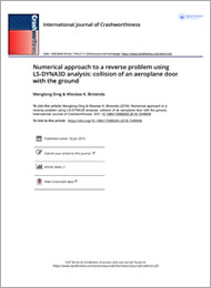 A numerical approach to a reverse problem using LS-DYNA3D analysis: collision of an airplane door with the ground