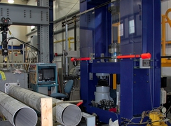 Inside of the Turbine Laboratory with Tension-Torsion-Internal Pressure testing machine.